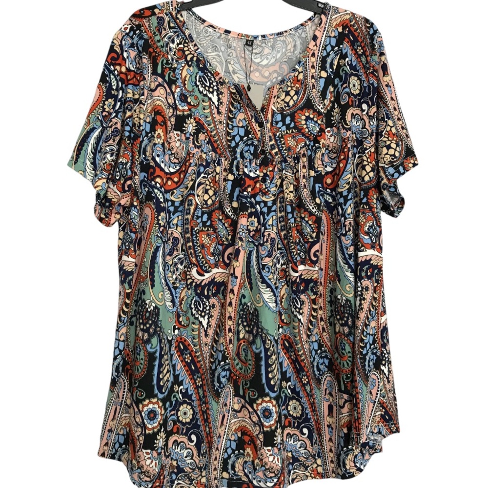 Paisley Floral Blouse Size:4x